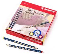STABILO - Matita Ergonomica triangolare - EASYgraph | Class Pack da 48 (8 per Mancini, 40 per Destrimani), in Petrolio, Gradazione HB