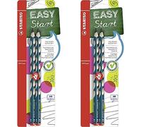 Stabilo Matita Ergonomica triangolare EASYgraph per Destrimani in Petrolio - Pack da 2 - Gradazione HB (Confezione da 2)