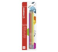 Stabilo 160 - Matita in Grafite - con gommino - Pack da 4 - Colori assortiti - Gradazione HB