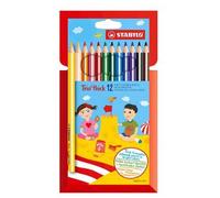 Triangular Colouring Pencil - STABILO Trio thick - Pack of 12 - Assorted Colours
