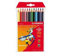 STABILO Matite Colorate con Punta Grossa TRIO - Con Custodia IN Plastica - 12 Pz. - Astuccio 12