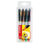Evidenziatore Stabilo Navigator - punta a scalpello - tratto 1,00 - 4,00 mm - Stabilo - astuccio 4 pezzi