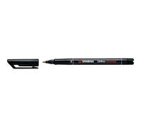 Pennarello permanente Stabilo OHPen - Punta fine - Linea da 0,7 mm - Impugnatura antiscivolo - Cappuccio ventilato - Colore nero