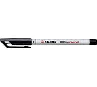 Stabilo Ohpen Universal Black Permanent Marker (Black, White, Assorted, 0.7 mm,
