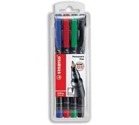 STABILO OHPen universal permanent 4 Pack marcatore permanente Tipo di punta Nero Blu Verde Rosso 4 pz