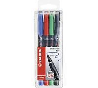 Stabilo OHPen universal Permanente - Marcatore - Tratto Fine (0,7 mm) - Astuccio da 4 - Colori assortiti
