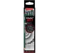 Stabilo Othello ARTY - Matita in Grafite - Astuccio da 6 - Gradazione Mista 1 x 2B, B, HB, F, H, 2H