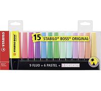 Stabilo Pacco da 3 Boss Original Desk-Set - 45 Colori Assortiti 21 Neon + 18 Pastel