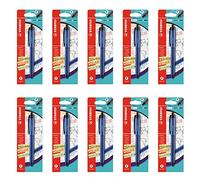 STABILO PALETTE - Penna Roller a Scatto - Tratto F (0,4 mm) - 10 x Pack da 1 - Blu