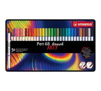 Stabilo Pen 68 Brush Arty Scatola di Metallo Confezione da 30 Pz.
