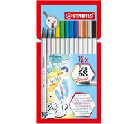 Set di Pennarelli Stabilo Pen 68 Brush 12 Pezzi Multicolore