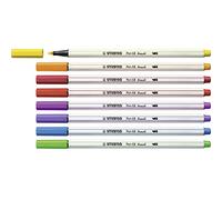 Stabilo Pen 68 Brush Premium Fibre Tip Pen Set di 8 - Tonalità Primavera, Multicolore