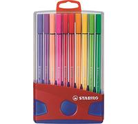Stabilo Pen 68 - ColorParade Rosso di 20 Pennarelli punta media con clip - color