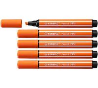 STABILO Pen 68 MAX - Pennarello Premium a tratto doppio (1 + 5 mm) - Confezione da 5 - Vermiglio Pallido