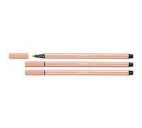 Stabilo Pen 68 Pack of 10 Felt-Tip Pens Medium Tip Carne claro