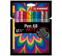 STABILO - Pen 68 - Pennarello Premium - ARTY - Astuccio da 18 - Colori Assortiti