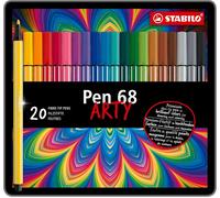 Pennarelli Pen 68 - colori assortiti - Stabilo - scatola in metallo 20 pezzi