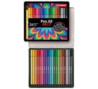 Pennarelli Pen 68 - colori assortiti - Stabilo - scatola in metallo 20 pezzi