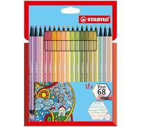 Pennarelli Stabilo Pen 68 tratto 1 mm scatola in cartone 18 colori assortiti 681
