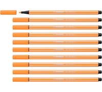 STABILO pen 68 Fluo Stabilo 68/054 - 49078X Colore arancio fluorescente - Tratto 1 mm - Tipo punta conica - Confezione 10 - 68/054