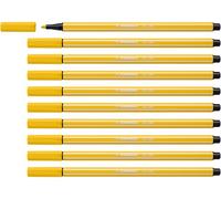 STABILO Pen 68 - Pennarello Premium - Confezione da 10 - Giallo