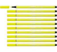 STABILO Pen 68 - Pennarello Premium - Confezione da 10 - Giallo Fluorescente