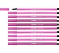 Stabilo Pen 68 - Pennarello Premium - Confezione da 10 - Rosa Fluorescente Fluo