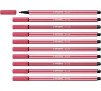 STABILO Pen 68 - Pennarello Premium - Confezione da 10 - Rosso Fragola