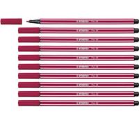 Stabilo Pen 68 - Pennarello Premium - Confezione da 10 - Rosso Scuro