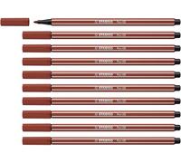 Stabilo Pen 68 - Pennarello Premium - Confezione da 10 - Terra di Siena