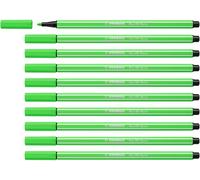 STABILO Pen 68 - Pennarello Premium - Confezione da 10 - Verde Fluorescente