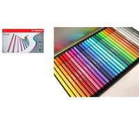 STABILO PEN 68 SCATOLA IN METALLO DA 50 PEZZI ASSORTITI PUNTA FIBRA 1 MM.