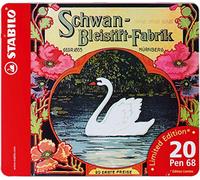 STABILO "Pen 68" set di pennarelli in scatola di metallo con "The Mindfulness colouring book", Mini libro da colorare di Emma Farrarons, colori assortiti (confezione da 50) 21 colori assortiti, edizione limitata, design: Zummarood Mahal 20