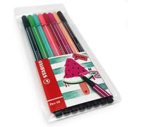 STABILO Penna 68 Punta Fibra Fineliner 1.0mm Astuccio Di 8 Colori Assortiti