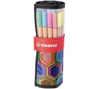 STABILO Penna Multicolore Fine 0,4 mm con Tappo Ventilato 25 pz