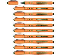 STABILO - Penna Roller - worker+ fine | Tratto 0,3 mm, Confezione da 10, Verde