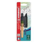 Stabilo Grow - Penna Stilografica Ecosostenibile - CO2 neutral - in Verde Muschio/Quercia - Cartuccia inclusa