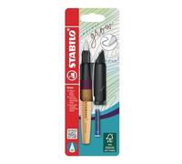 STABILO - Penna Stilografica Ecosostenibile - Grow | CO2 neutral, Pack da 1, in Rosso Prugna/Ciliegio, Cartuccia inclusa