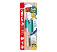 STABILO EASYbirdy Timber - Penna Stilografica Ergonomica - Verde - per Destrimani - Punta Principiante - Cartuccia Blu inclusa