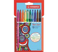 Pisaki dwustronne Stabilo Trio 2w1 10 sztuk Colori assortiti.