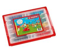 Stabilo Trio A-Z - Pennarello a Punta Fine e Impugnatura Triangolare - School Box da 144-12 Colori Assortiti