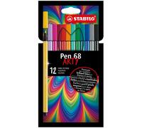 STABILO - Pen 68 - Pennarello Premium - ARTY - Astuccio da 12 - Colori Assortiti