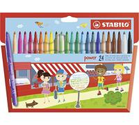 STABILO Pennarello - power - Punta Media - Astuccio da 24 - Colori assortiti