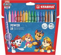 STABILO - Pennarello - power Paw Patrol | Astuccio da 18, Colori assortiti
