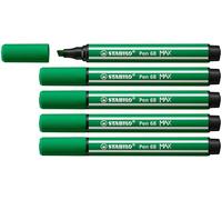 Stabilo Pen 68 MAX - Pennarello Premium a tratto doppio (1 + 5 mm) - Confezione da 5 - Verde Smeraldo