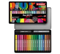 STABILO Pennarello Pen 68 MAX – Punta scalpello 1+5 mm – Scatola metallo 20 pz