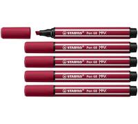 STABILO Pen 68 MAX - Pennarello Premium a tratto doppio (1 + 5 mm) - Confezione da 5 - Porpora