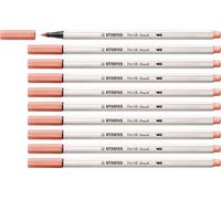STABILO - Pennarello Premium con punta a pennello - Pen 68 brush | Confezione da 10 - Albicocca