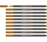 STABILO Pen 68 metallic - Pennarello Premium Metallizzato - Confezione da 10 - Rame