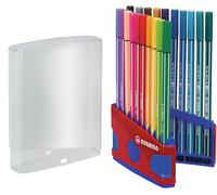 Premium Fibre-Tip Pen - STABILO Pen 68 - ColorParade in Red/Dark Blue - Pack of